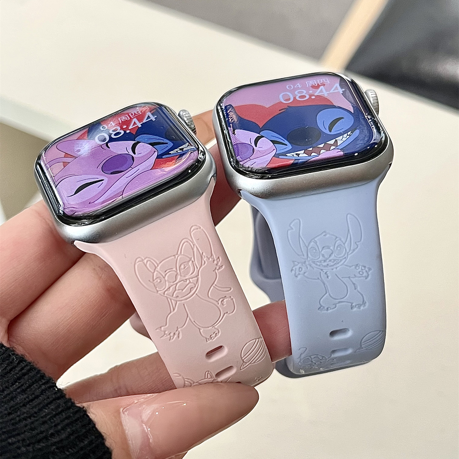 史迪仔适用苹果手表表带iwatchS11/10/9硅胶Apple萌2ultra安琪SE