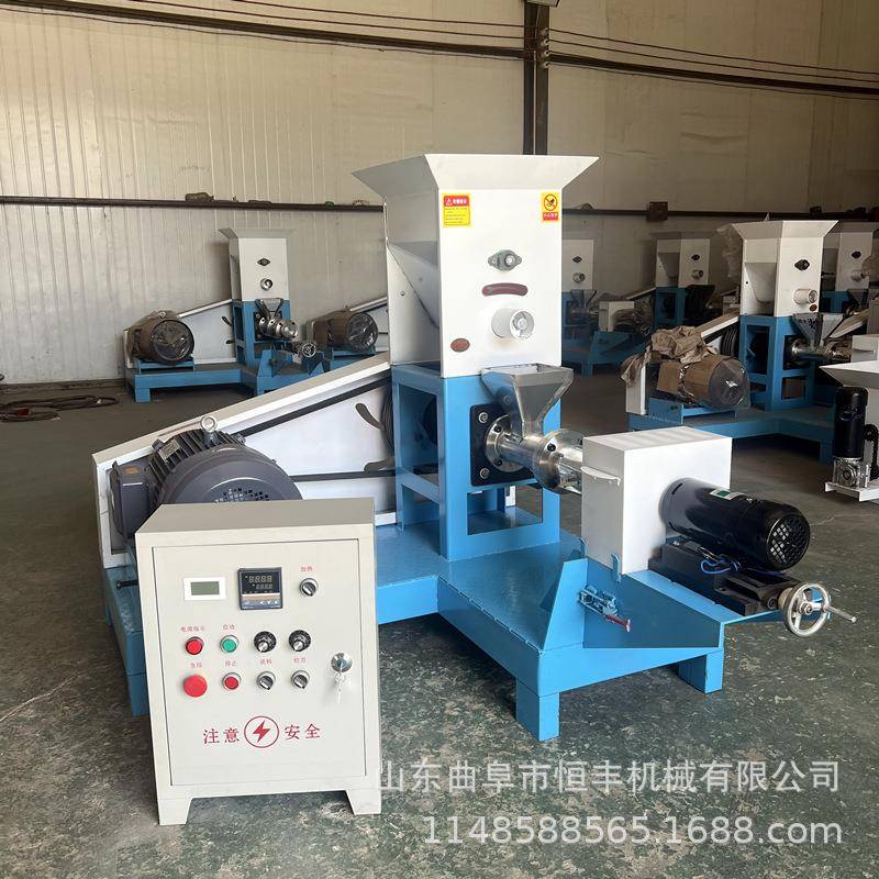 湖南狗粮饲料膨化机观赏漂浮鱼饲料机多功能宠物饲料膨化机