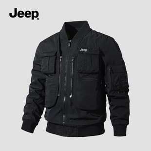 JEEP/吉普美式复古飞行员夹克男款秋冬款休闲百搭宽松大码外套男