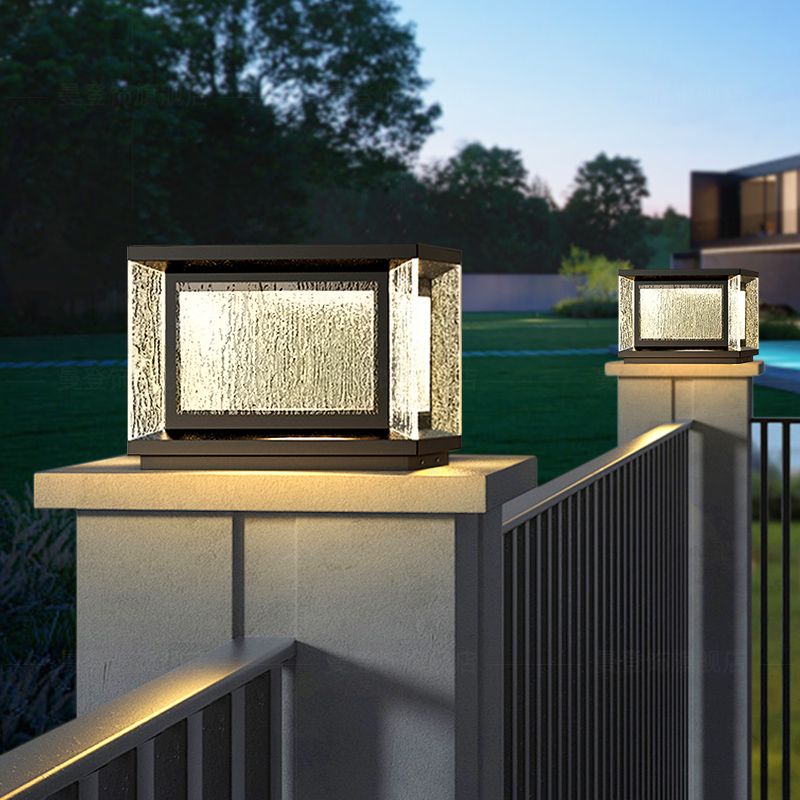 简约太阳能柱头灯户n外庭院灯防水室外别墅门柱花园大门柱子围墙