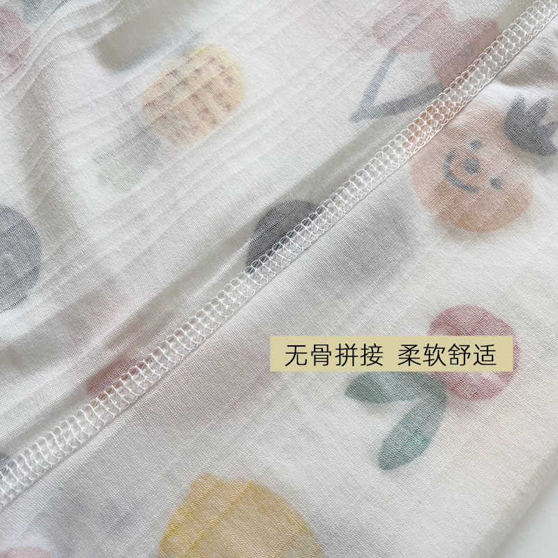 夏季宝宝薄款连体睡衣男童卡通呼吸睡袍宝宝无痕家居服无骨连体衣