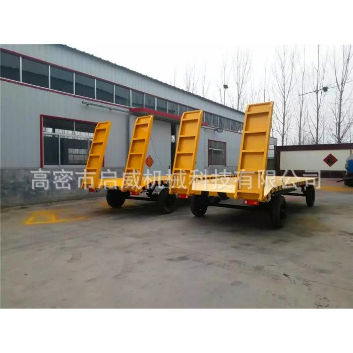 挖掘机全挂拖车重型钩机平板拖车货源供应质优拖车厂家供应