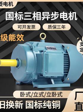 电动机90千瓦6极三相异步电动机90W110W132W6P纯铜电机380V