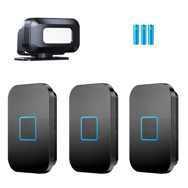 分体式红外线电子迎宾器感应器店铺进门欢迎光临感应门铃一拖三