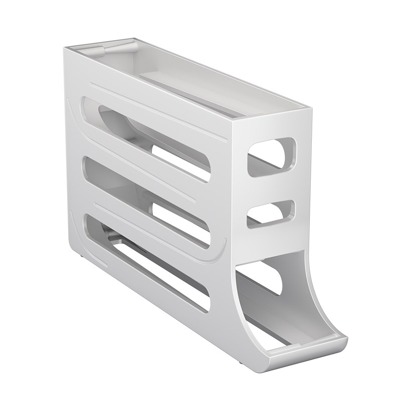 鸡蛋收纳盒厨房多层斜口自动滚蛋器冰箱侧门鸡蛋架托整理神器