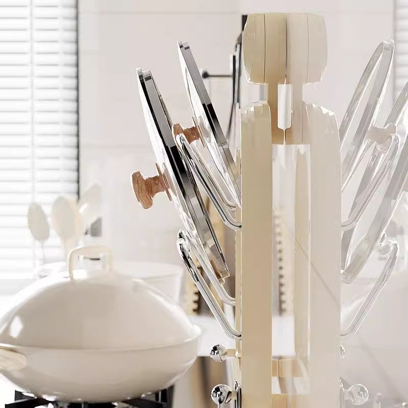 吸盘锅盖架放置器免打孔壁挂式厨房置物架多功能菜板架强力吸盘式