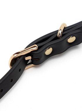 Poison 黑色皮质眼罩 视觉剥夺遮光蒙眼道具角色扮演舒适护眼睡眠