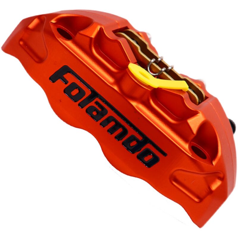 普通平叉电摩通用战斧卡钳对四鲍鱼刹刹车总成浮动盘套后碟刹固定