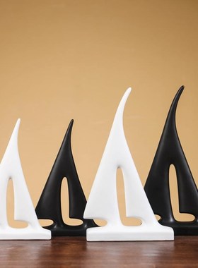 轻奢高档a一帆风顺帆船摆件家居饰品客厅电视柜办公室书房摆饰北