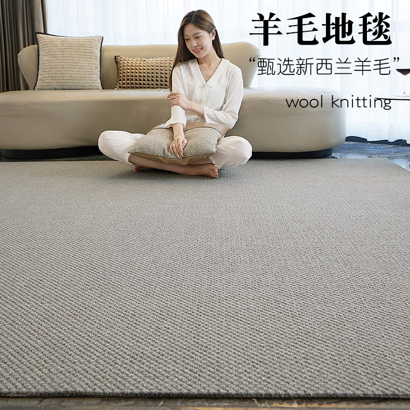 新西兰进口羊毛地毯家用法式轻奢高级感百搭客P厅沙发地毯满铺定