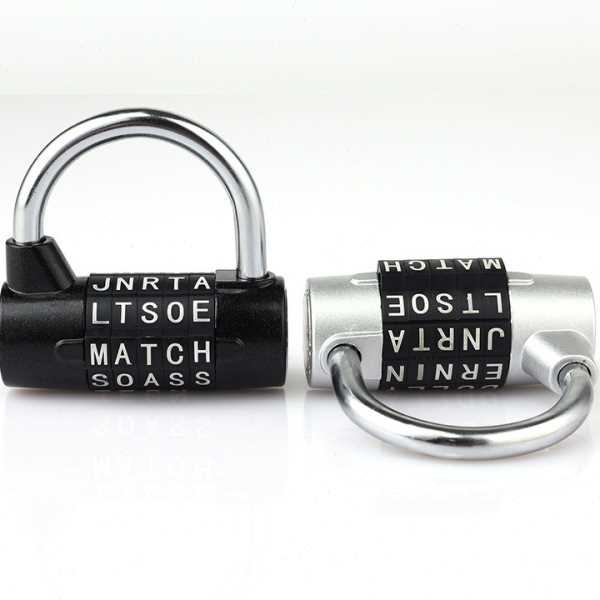 大号5位字母密码锁健身房更衣柜工具箱房门储物柜挂锁金属锁头