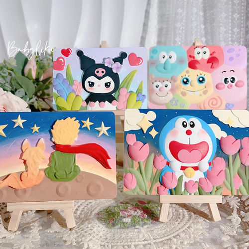 立体浮雕石膏画装饰娃娃