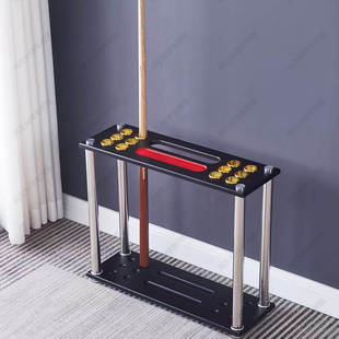 【新款不锈钢】台球球杆放置架多孔落地立式台球杆架展示架球杆架