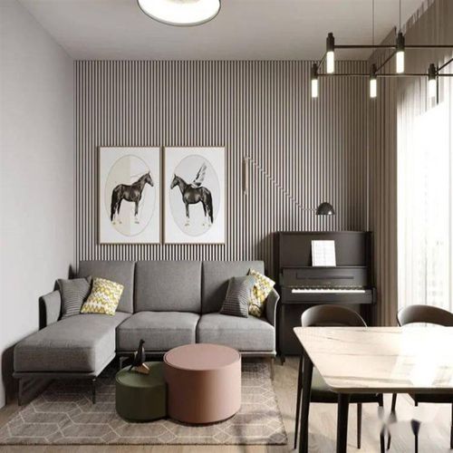 仁龙精雕实木格栅现代轻奢家装软包背景墙工程硬包销售工厂