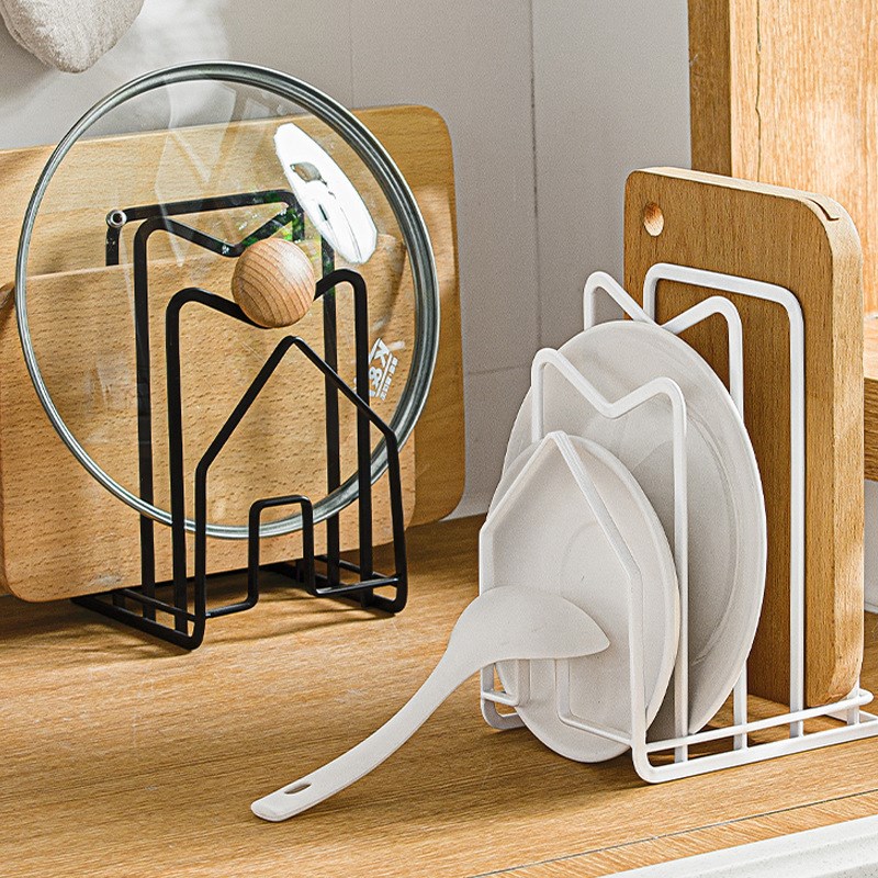 免打孔锅盖架置物架家用台面砧板架切菜板放置架锅铲托架子厨房