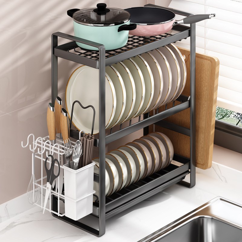 不锈钢沥水碗盘架窄小窗台碗筷碗碟收纳厨房柜内置物架水晾碗架