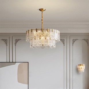 卧室客厅餐厅灯 复古设计师意大利风格 美式 轻奢后现代全铜吊灯法式