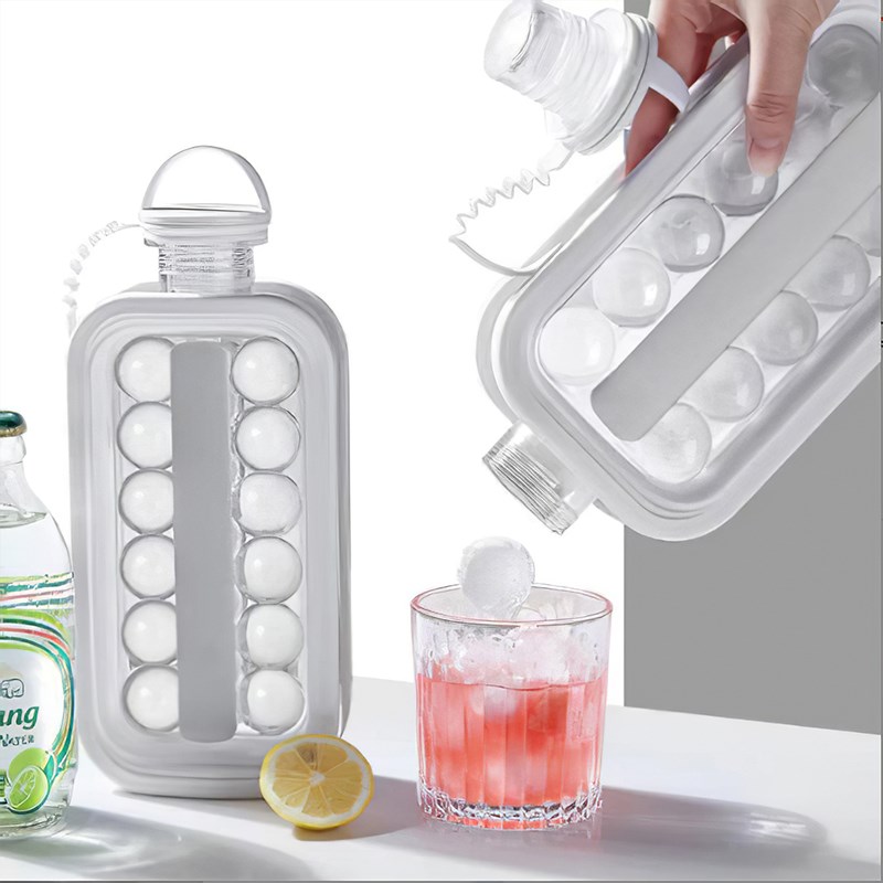 【下单立减50】冰球水壶冰块模具制冰器家用球形硅X胶冰箱储冰盒