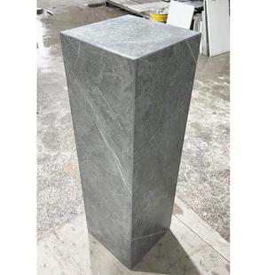 岩板哑光灰色装饰台简约方型落地底座 石材高端台子 摆件展台摆台