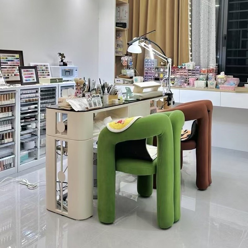 童铁山美甲客椅美甲师专用椅子梳妆化妆椅美甲店桌椅套装顾客椅子