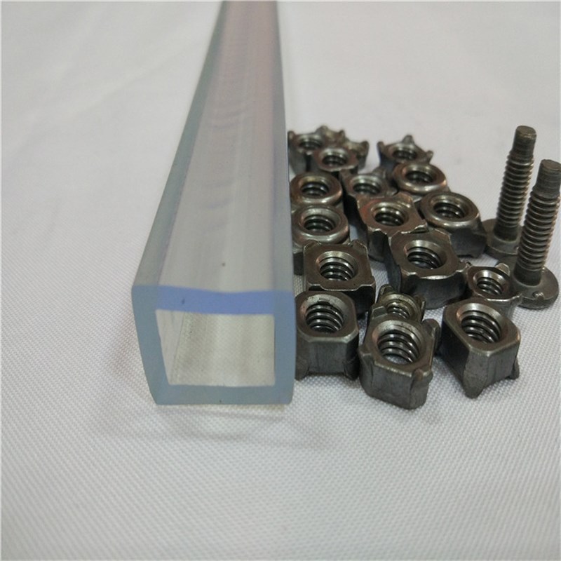 厂家供应 PVC透明软方管  螺母输送方管 软质 透明 颜色 可定制