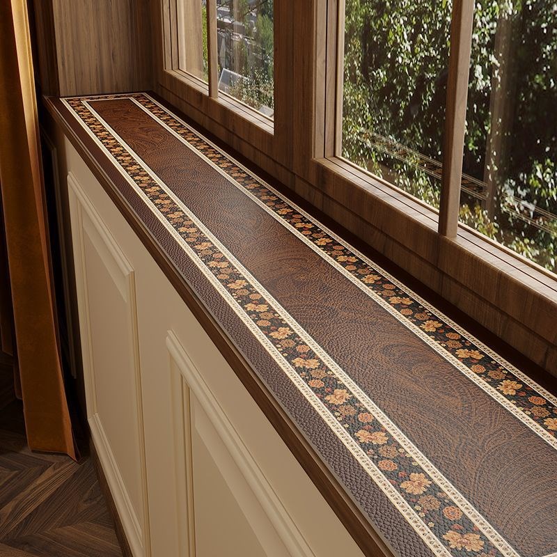 复古飘窗垫窗台垫窄防水防晒防尘皮革窗沿台面保护垫长条家用桌垫