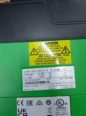 艾默生尼得科CT变频器C300-03200100A10100AB100 全新质保一年