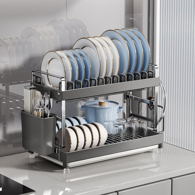 碟子厨房多功能置物架碗柜台面沥水碗碟收纳碗盘台式餐具碗筷一体,厨房/烹饪用具,碗架,淘宝优惠券,粉丝福利购,淘宝优惠卷