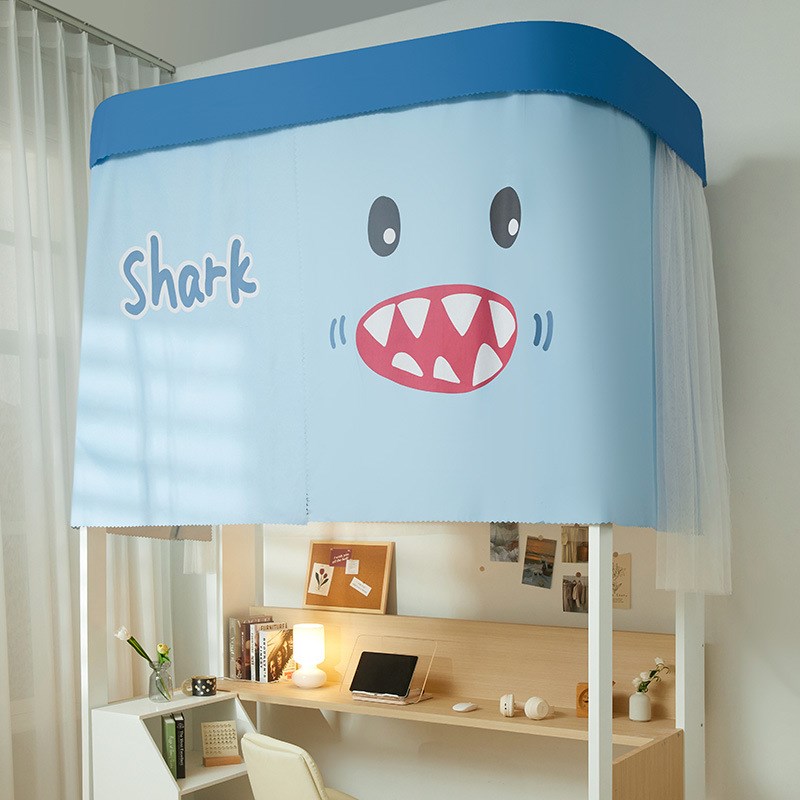 2025新款蚊帐大学生宿舍上下铺寝室强遮光床帘u型轨道一体式床帘