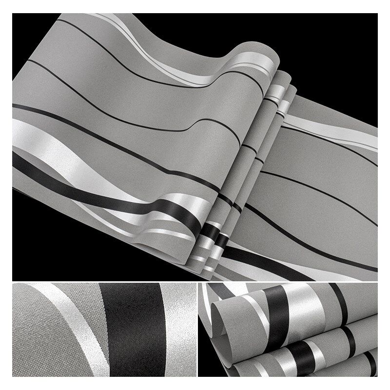 2024新款水波纹壁纸现代简约刷胶客厅轻奢非自粘无胶电视背景墙纸