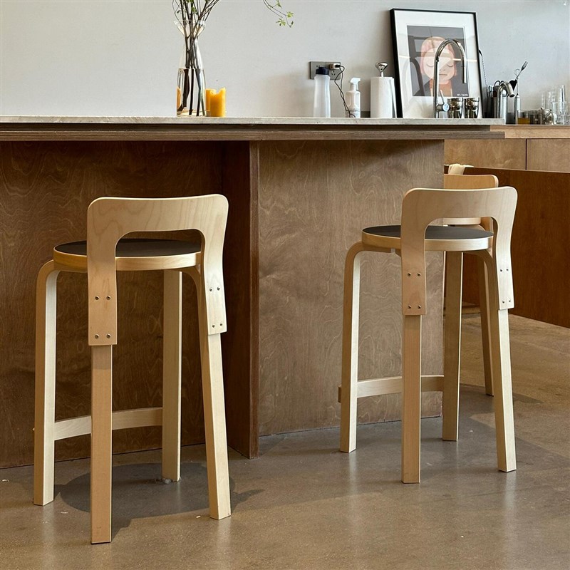 芬兰Artek High Chair K65系列平替长腿高脚椅吧椅设计感北欧风格
