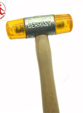 新款德国HUNTER猎人黄色尼龙胶锤进口木柄锤子橡胶锤头227 35 560