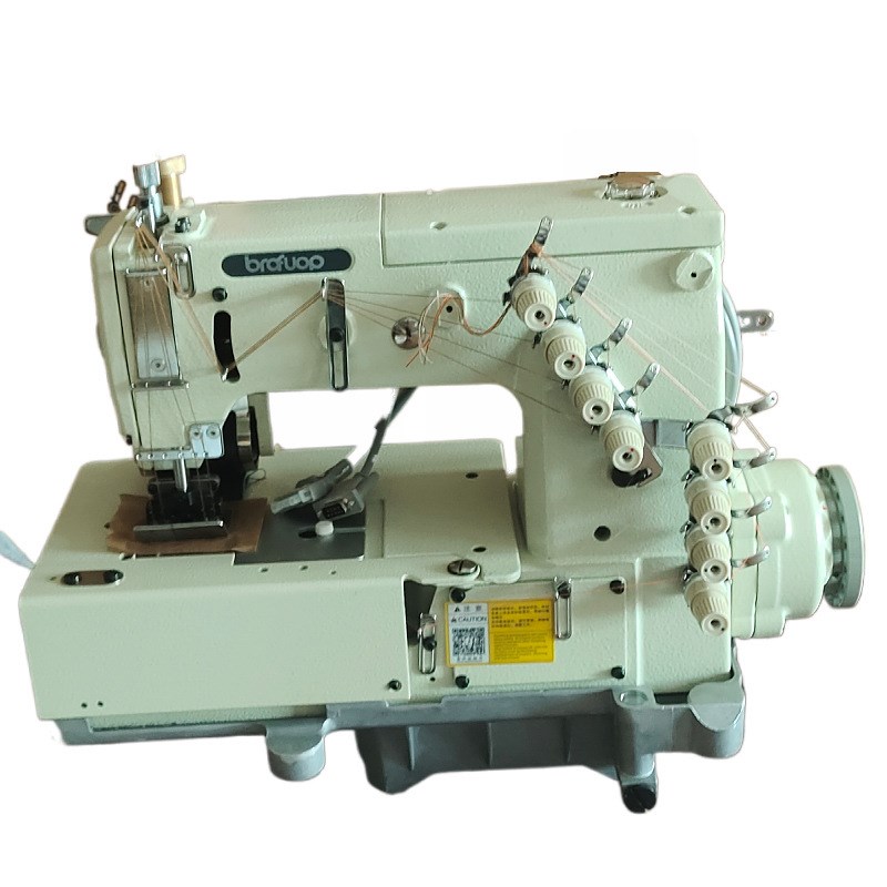 1508平台型弯针横向双重环缝链式裤腰机 工业缝纫机 多针机