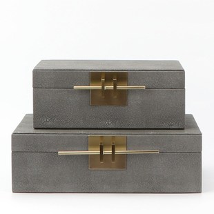 新中式样板房饰品摆设首饰盒现代软装饰品装饰盒开放格摆件收纳盒