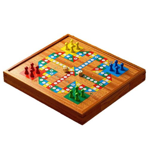 跳棋飞行棋成人版高档木质超大号儿童豪华版益智多合一棋盘子双人