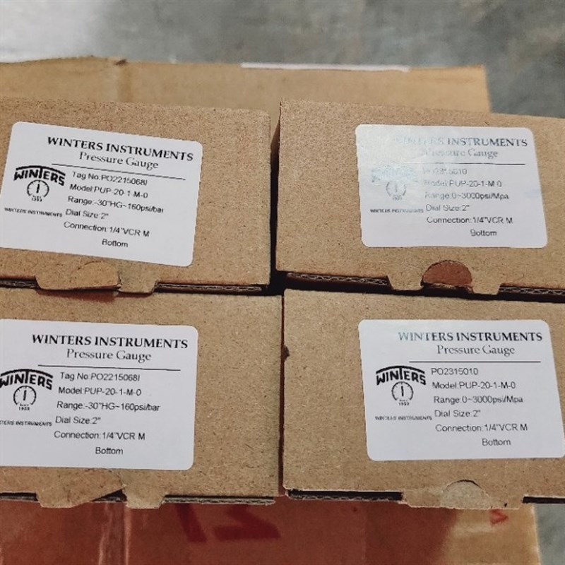 高纯压力表 Winters 半导体  纯水处理  特种气体处理压力表