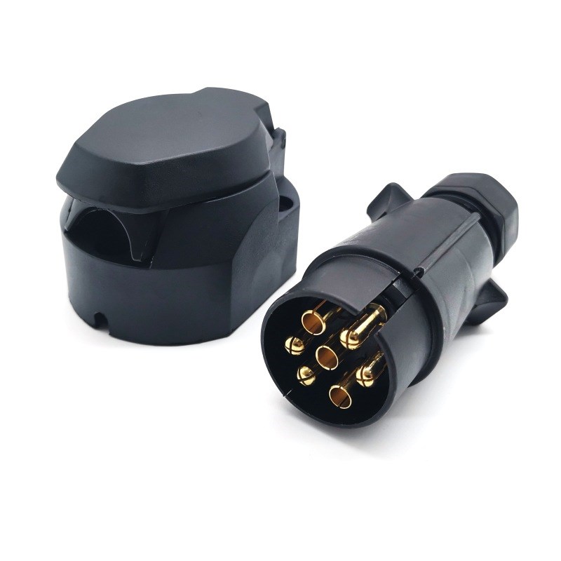 欧规7P插头插座套装 房车拖车插头插座 防水插座