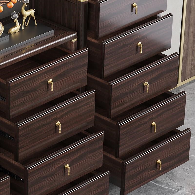 新中式实木斗柜紫金檀木三四五斗柜组合客厅餐边柜轻奢储物收纳柜