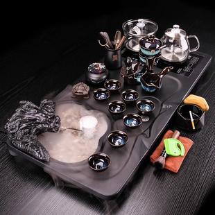 办公室家用新款 茶盘全自动一体流水雾化茶海烧水壶茶台茶具套装