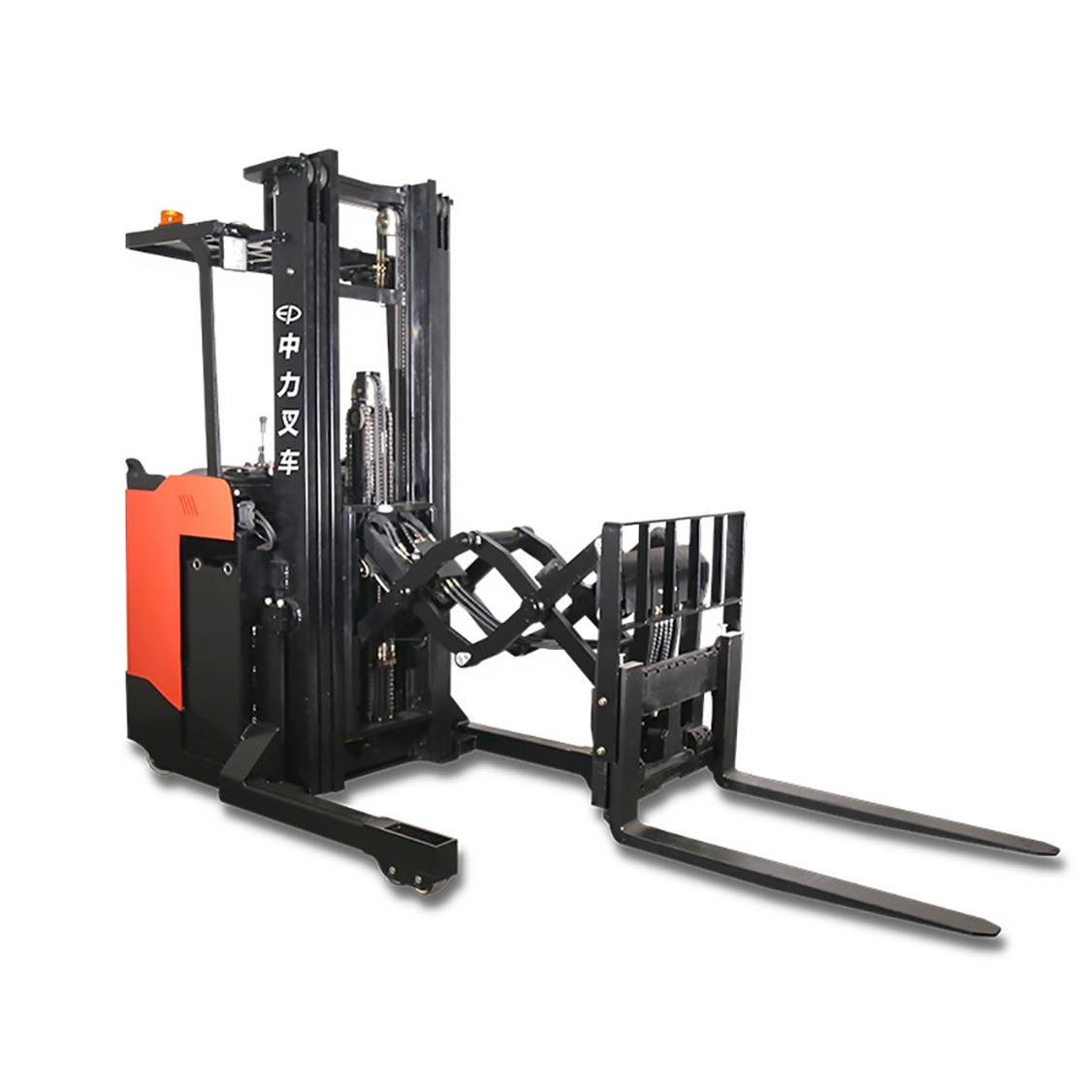 1.2吨CQD12SSD站驾双剪刀叉前移式电动叉车货叉伸缩堆高车