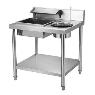 工厂直销商用立式裹粉台炸鸡薯条裹粉工作台大容量稳固滚粉操作台