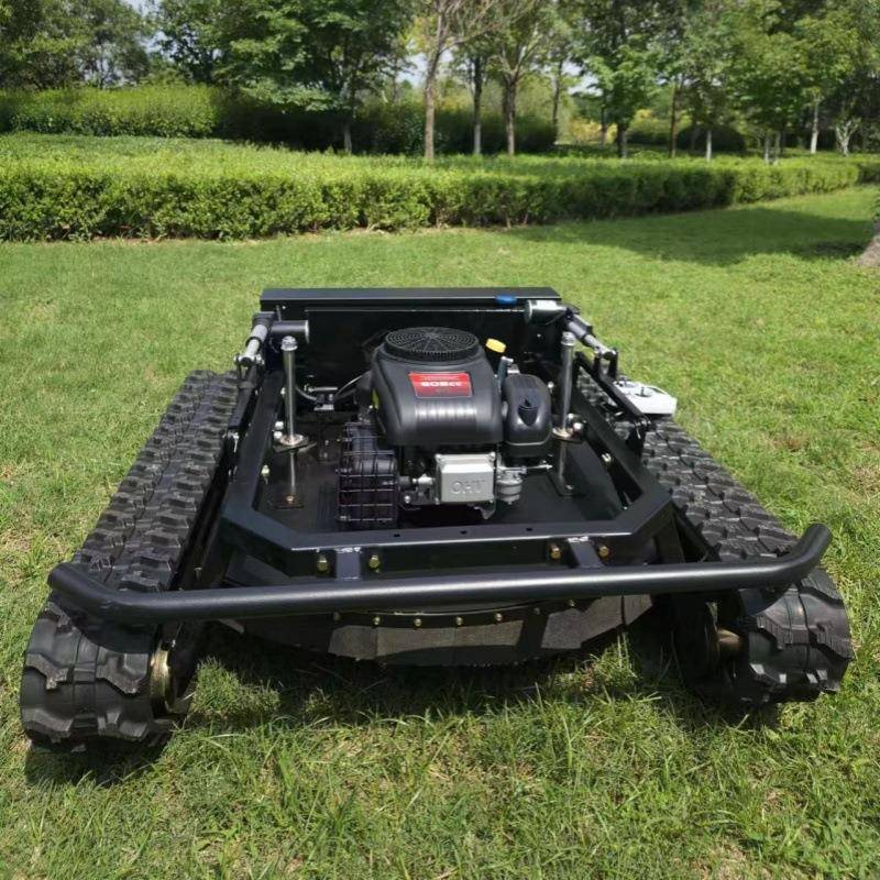 远距离遥控操作果园梯田除草机履带式四驱大马力农场除草机厂家