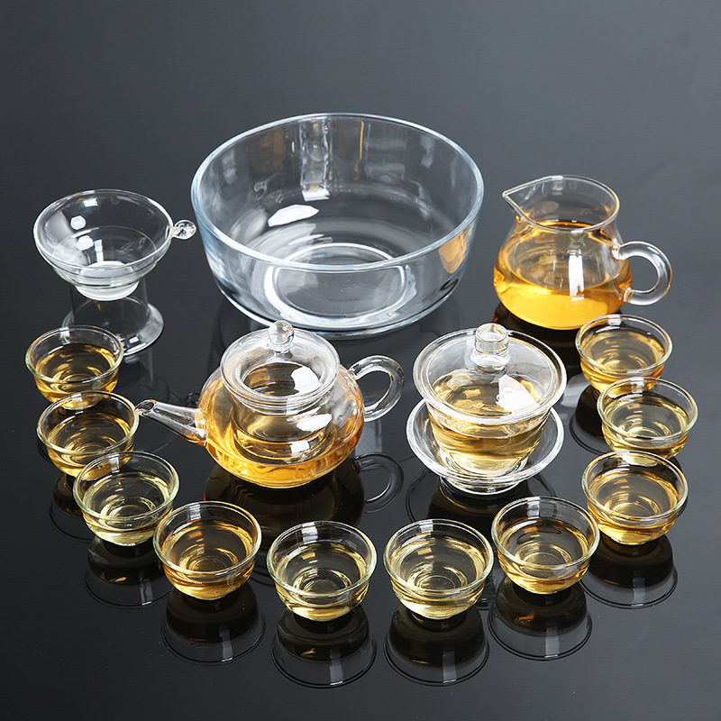 耐高温功夫玻璃茶具套装日式红茶带过滤泡茶壶加厚家用包邮高硼硅