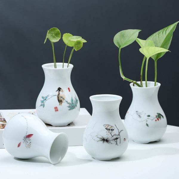 创意陶瓷小花瓶北欧风插花干花客厅桌子电视柜餐桌家居装饰品摆件
