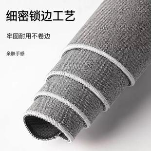 简约棉麻鼠标垫电竞游戏超大高颜值办公电脑桌垫防水天然亚麻桌布