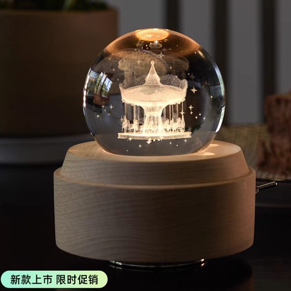 鸟之诗八音盒艾沙公主生日礼物女生照片情侣音乐盒情人节水晶球