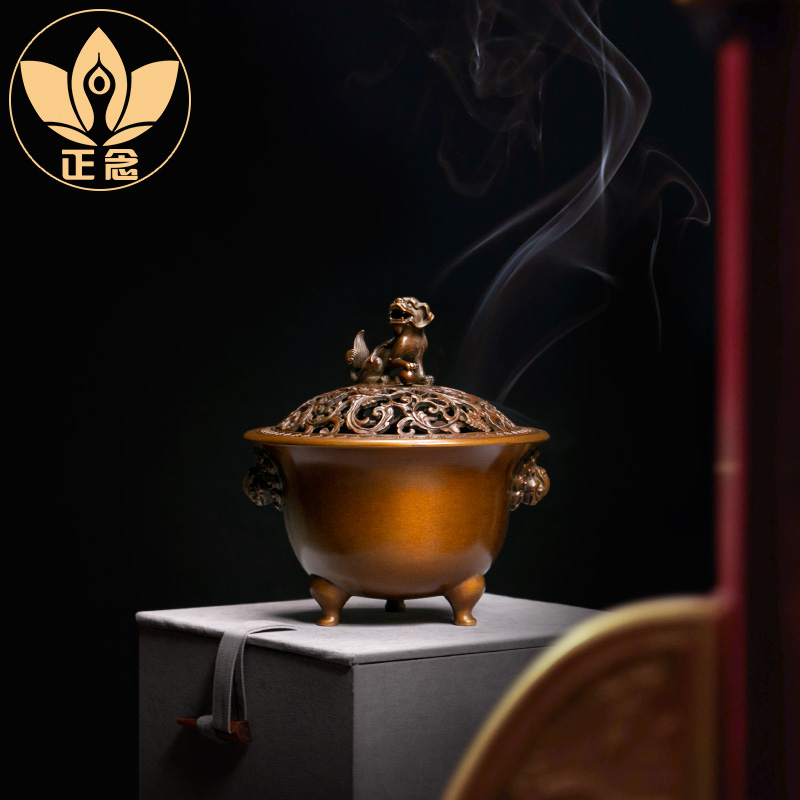 庆松堂苏工铜炉名家胡庆松制三足法盏狮N钮熏炉手工复古熏香炉