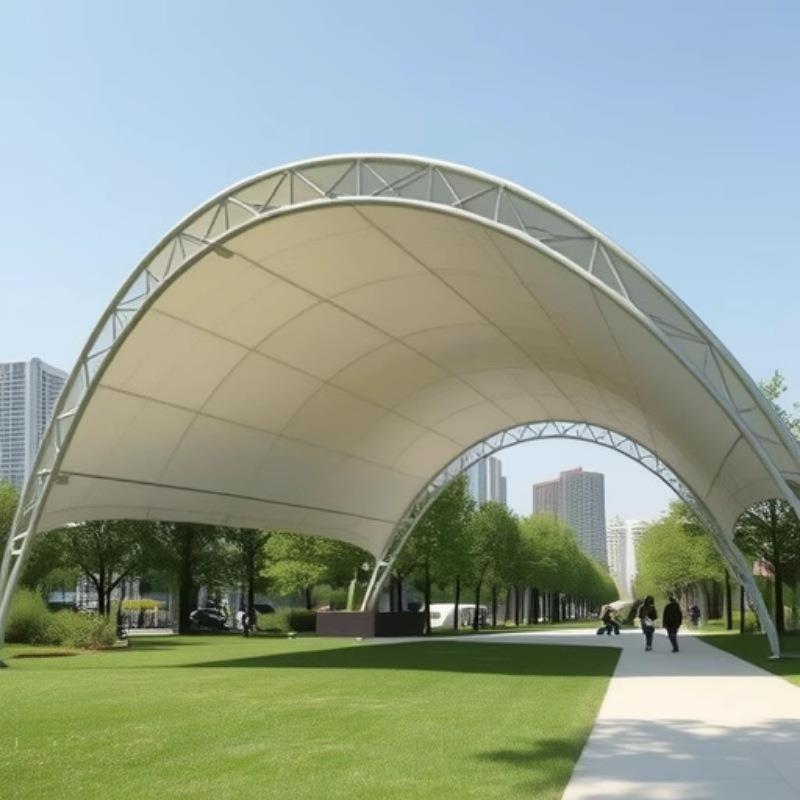 户外景区广场体育场馆舞台膜结构遮阳棚雨篷钢结构仓库顶棚张拉膜