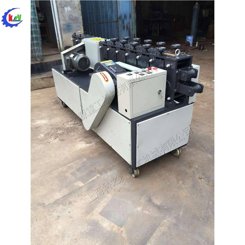 钢管脚手架保养设备可移动式方管调直机小型弯曲管材矫直机