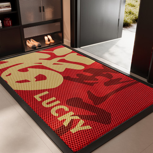 入户门地垫红色喜庆高端防滑脚垫